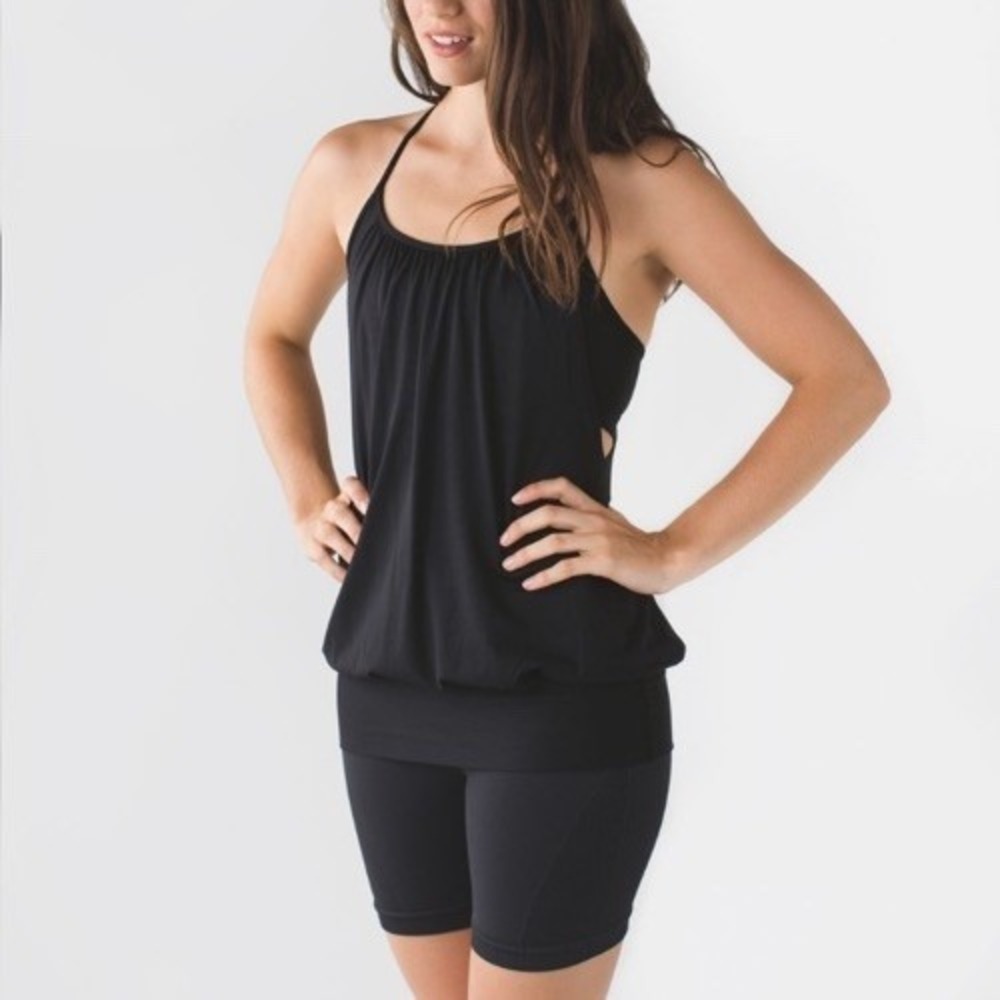 Lululemon W1575S Womens No Limit Yoga Gym‎ Sleeveless Tank Top Black Size 6